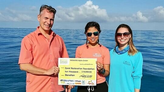 Spende 10.000,- USD an Coral Restoration Foundation, Florida - Coral Restoration Foundation | MEGAZOO